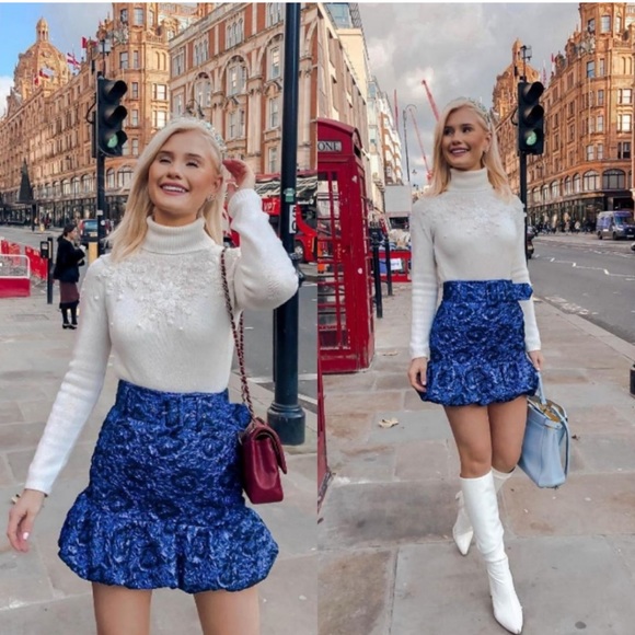 ZARA ORGANZA BLOUSE + SKIRT CO-ORD SET - Picture 7 of 8